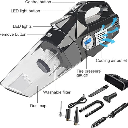 Buy 1 Get 1 Free 4-in-1 Car Tire Inflator Vacuum Cleaner