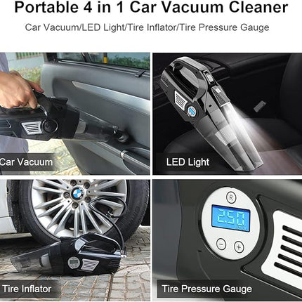 Buy 1 Get 1 Free 4-in-1 Car Tire Inflator Vacuum Cleaner