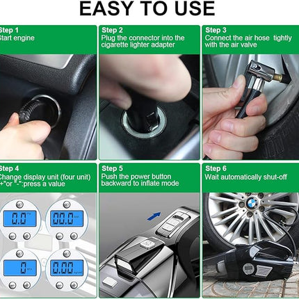 Buy 1 Get 1 Free 4-in-1 Car Tire Inflator Vacuum Cleaner