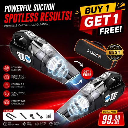 Buy 1 Get 1 Free 4-in-1 Car Tire Inflator Vacuum Cleaner